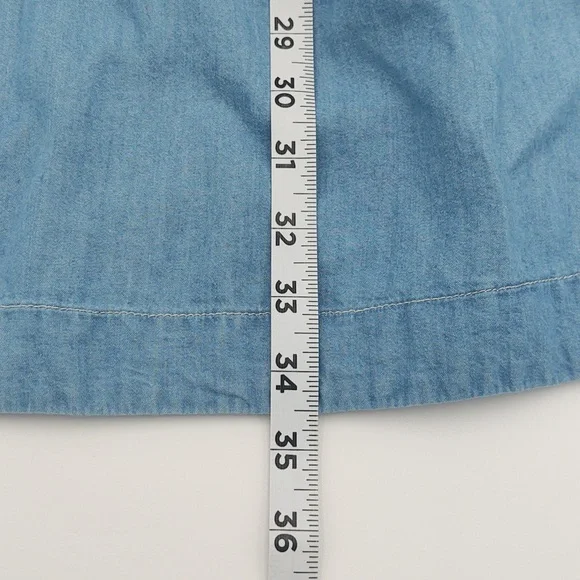 Levi's Chambray Dress Mini Flare Denim NWT Coastal Cowgirl Casual Blue Small - Picture 14 of 15